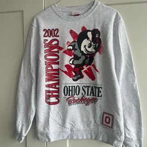 Ohio State Buckeyes Mitchell & Ness Crewneck Sweatshirt